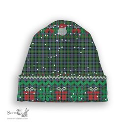 ScotsTee Shop Scottish Baillie of Lamington Modern Clan Tartan Plaid Christmas Deer Snowman Snowflake Bell Knit Beanie