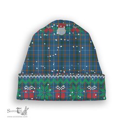 ScotsTee Shop Scottish Bairn Tartan Plaid Christmas Deer Snowman Snowflake Bell Knit Beanie