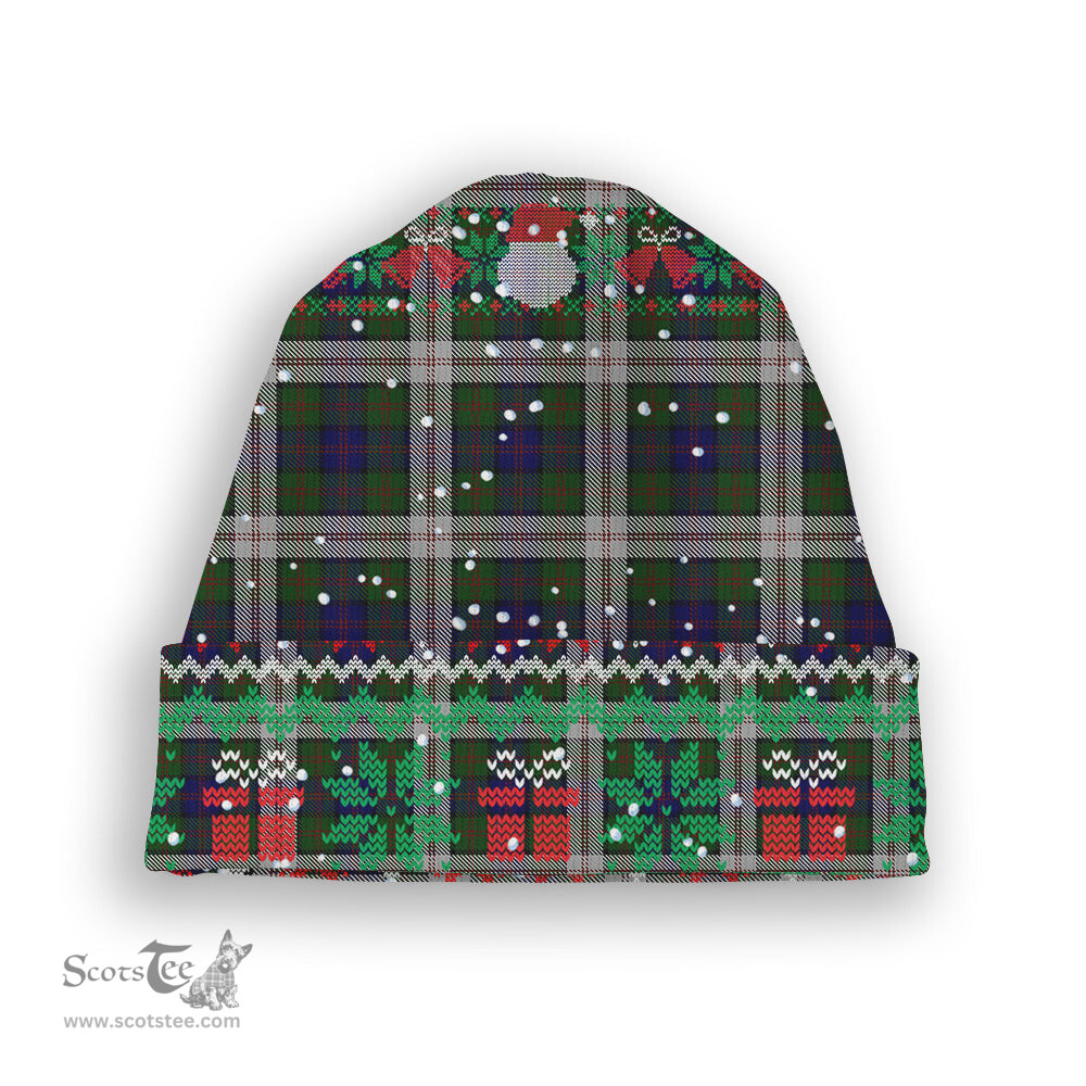 ScotsTee Shop Scottish Blair Dress Tartan Plaid Christmas Deer Snowman Snowflake Bell Knit Beanie