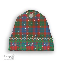 ScotsTee Shop Scottish Black Watch Pipe Band Ancient Tartan Plaid Christmas Deer Snowman Snowflake Bell Knit Beanie