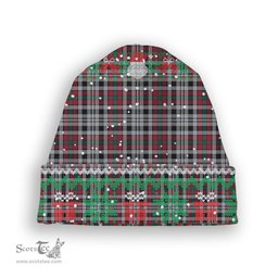 ScotsTee Shop Scottish Borthwick Dress Modern Tartan Plaid Christmas Deer Snowman Snowflake Bell Knit Beanie