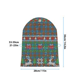 ScotsTee Shop Scottish Bethune Ancient Tartan Plaid Christmas Deer Snowman Snowflake Bell Knit Beanie