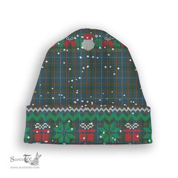 ScotsTee Shop Scottish Bain SC Tartan Plaid Christmas Deer Snowman Snowflake Bell Knit Beanie