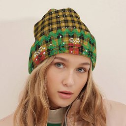 ScotsTee Shop Scottish Barclay Dress Ancient Clan Tartan Plaid Christmas Deer Snowman Snowflake Bell Knit Beanie