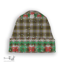 ScotsTee Shop Scottish Buchanan Dress Tartan Plaid Christmas Deer Snowman Snowflake Bell Knit Beanie