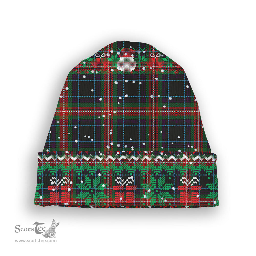 ScotsTee Shop Scottish Braveheart Tartan Plaid Christmas Deer Snowman Snowflake Bell Knit Beanie