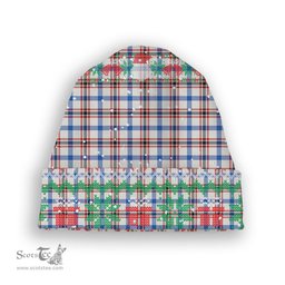 ScotsTee Shop Scottish Boswell Dress Modern Tartan Plaid Christmas Deer Snowman Snowflake Bell Knit Beanie
