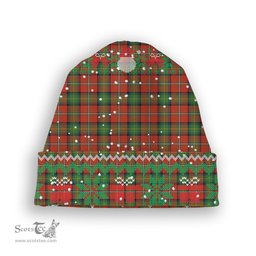 ScotsTee Shop Scottish Boyd Ancient Tartan Plaid Christmas Deer Snowman Snowflake Bell Knit Beanie