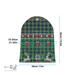 ScotsTee Shop Scottish Blyth Tartan Plaid Christmas Deer Snowman Snowflake Bell Knit Beanie