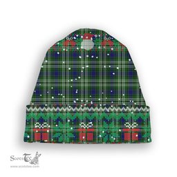 ScotsTee Shop Scottish Blyth Tartan Plaid Christmas Deer Snowman Snowflake Bell Knit Beanie
