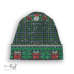 ScotsTee Shop Scottish Baillie of Lamington Ancient Clan Tartan Plaid Christmas Deer Snowman Snowflake Bell Knit Beanie