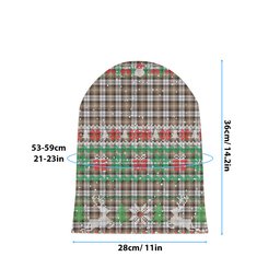 ScotsTee Shop Scottish Baillie Dress Modern Clan Tartan Plaid Christmas Deer Snowman Snowflake Bell Knit Beanie