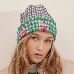 ScotsTee Shop Scottish Boswell Dress Ancient Tartan Plaid Christmas Deer Snowman Snowflake Bell Knit Beanie