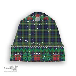 ScotsTee Shop Scottish Baillie Modern Tartan Plaid Christmas Deer Snowman Snowflake Bell Knit Beanie