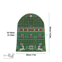 ScotsTee Shop Scottish Balfour Hunting Tartan Plaid Christmas Deer Snowman Snowflake Bell Knit Beanie