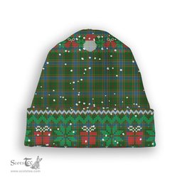 ScotsTee Shop Scottish Balfour Hunting Tartan Plaid Christmas Deer Snowman Snowflake Bell Knit Beanie