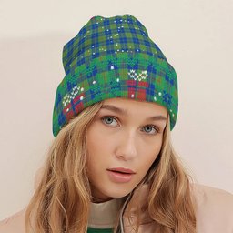 ScotsTee Shop Scottish Barclay Hunting Ancient Tartan Plaid Christmas Deer Snowman Snowflake Bell Knit Beanie