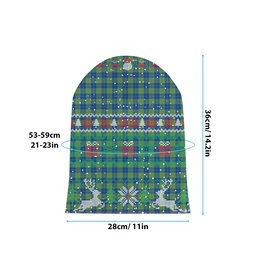 ScotsTee Shop Scottish Barclay Hunting Ancient Tartan Plaid Christmas Deer Snowman Snowflake Bell Knit Beanie