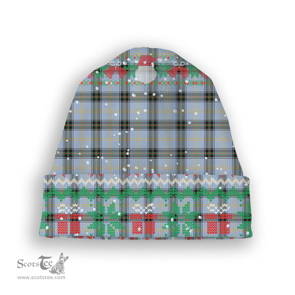 ScotsTee Shop Scottish Bell of the Borders Ancient Tartan Plaid Christmas Deer Snowman Snowflake Bell Knit Beanie