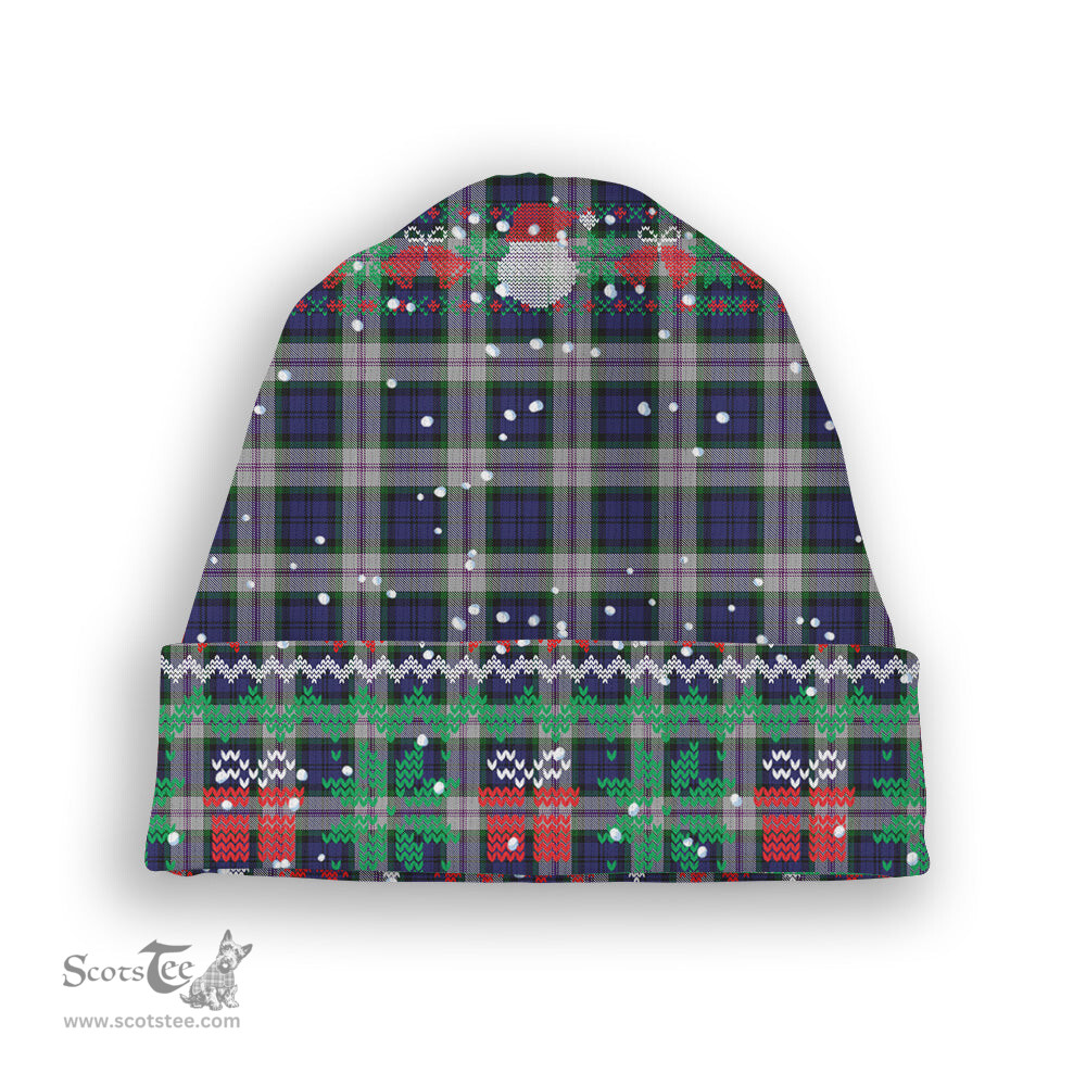 ScotsTee Shop Scottish Baird Dress Tartan Plaid Christmas Deer Snowman Snowflake Bell Knit Beanie