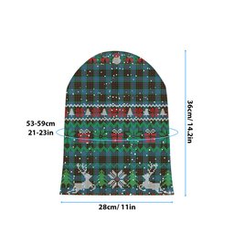 ScotsTee Shop Scottish Brodie Hunting Ancient Tartan Plaid Christmas Deer Snowman Snowflake Bell Knit Beanie