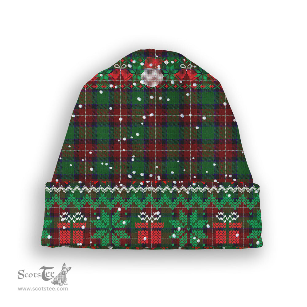 ScotsTee Shop Scottish Bryant Dalgleish Tartan Plaid Christmas Deer Snowman Snowflake Bell Knit Beanie