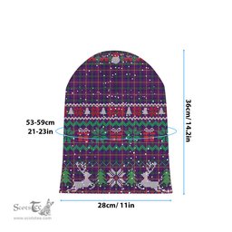 ScotsTee Shop Scottish Bryson 2000 Tartan Plaid Christmas Deer Snowman Snowflake Bell Knit Beanie