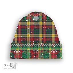 ScotsTee Shop Scottish Buchanan Tartan Plaid Christmas Deer Snowman Snowflake Bell Knit Beanie