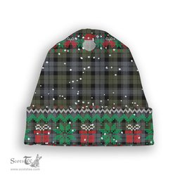 ScotsTee Shop Scottish Black Watch Large Sett Ancient Tartan Plaid Christmas Deer Snowman Snowflake Bell Knit Beanie