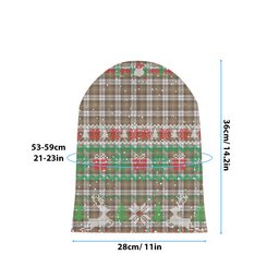 ScotsTee Shop Scottish Baillie Dress Ancient Clan Tartan Plaid Christmas Deer Snowman Snowflake Bell Knit Beanie