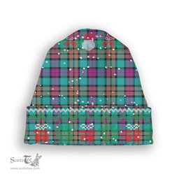 ScotsTee Shop Scottish Buchanan Inauguration Tartan Plaid Christmas Deer Snowman Snowflake Bell Knit Beanie