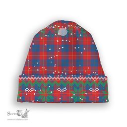 ScotsTee Shop Scottish Blane Tartan Plaid Christmas Deer Snowman Snowflake Bell Knit Beanie