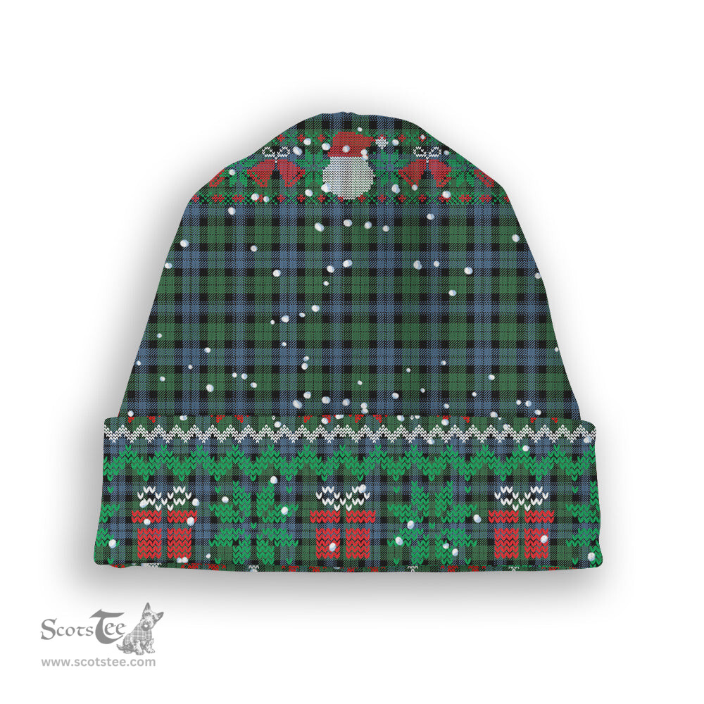 ScotsTee Shop Scottish Black Watch #3 Ancient Tartan Plaid Christmas Deer Snowman Snowflake Bell Knit Beanie