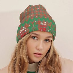 ScotsTee Shop Scottish Bruce Ancient Tartan Plaid Christmas Deer Snowman Snowflake Bell Knit Beanie