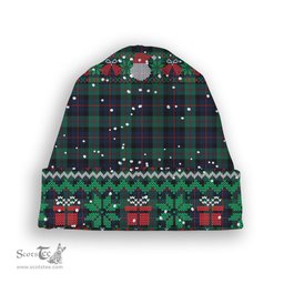 ScotsTee Shop Scottish Black Watch Coarse Kilt Modern Tartan Plaid Christmas Deer Snowman Snowflake Bell Knit Beanie