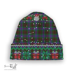 ScotsTee Shop Scottish Brodie Hunting Modern Tartan Plaid Christmas Deer Snowman Snowflake Bell Knit Beanie