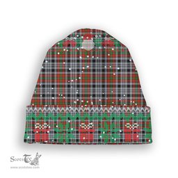 ScotsTee Shop Scottish Borthwick Dress Ancient Tartan Plaid Christmas Deer Snowman Snowflake Bell Knit Beanie