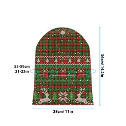 ScotsTee Shop Scottish Blackstock Tartan Plaid Christmas Deer Snowman Snowflake Bell Knit Beanie