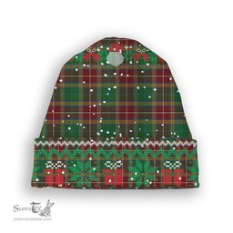ScotsTee Shop Scottish Baxter Tartan Plaid Christmas Deer Snowman Snowflake Bell Knit Beanie