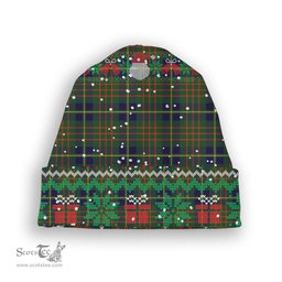 ScotsTee Shop Scottish Cameron of Lochiel Hunting Modern Tartan Plaid Christmas Deer Snowman Snowflake Bell Knit Beanie
