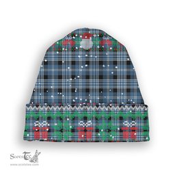 ScotsTee Shop Scottish Clark Modern Tartan Plaid Christmas Deer Snowman Snowflake Bell Knit Beanie