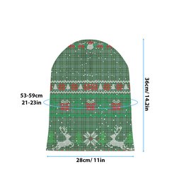 ScotsTee Shop Scottish Currie Ancient Tartan Plaid Christmas Deer Snowman Snowflake Bell Knit Beanie