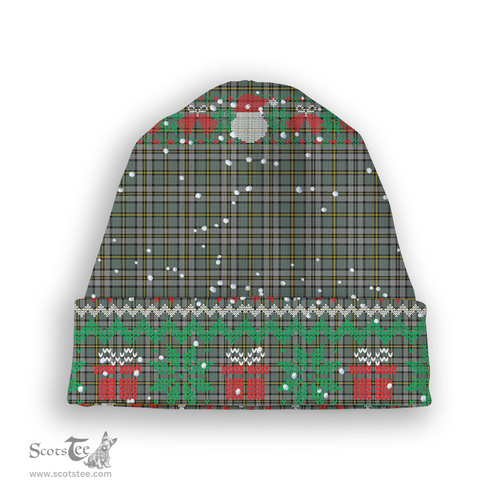 ScotsTee Shop Scottish Cape Breton Island Canada Tartan Plaid Christmas Deer Snowman Snowflake Bell Knit Beanie
