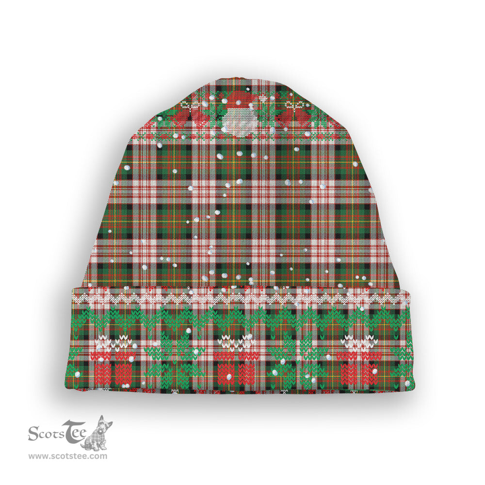 ScotsTee Shop Scottish Carnegie Dress Ancient Tartan Plaid Christmas Deer Snowman Snowflake Bell Knit Beanie