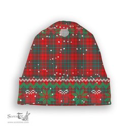 ScotsTee Shop Scottish Cheyne Tartan Plaid Christmas Deer Snowman Snowflake Bell Knit Beanie