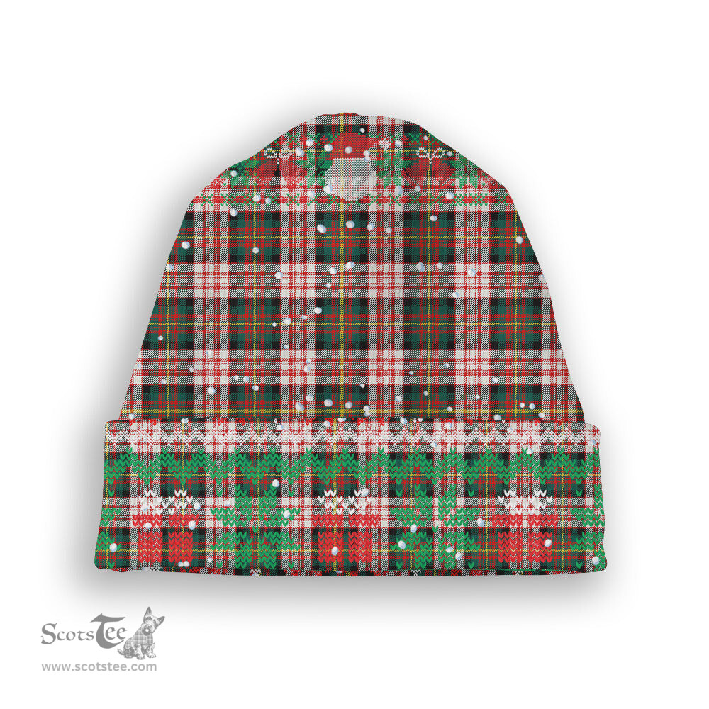 ScotsTee Shop Scottish Carnegie Dress Modern Tartan Plaid Christmas Deer Snowman Snowflake Bell Knit Beanie