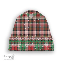 ScotsTee Shop Scottish Carnegie Dress Modern Tartan Plaid Christmas Deer Snowman Snowflake Bell Knit Beanie