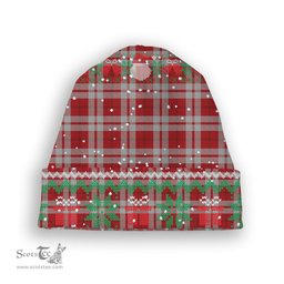 ScotsTee Shop Scottish Cameron Hose 2 Tartan Plaid Christmas Deer Snowman Snowflake Bell Knit Beanie
