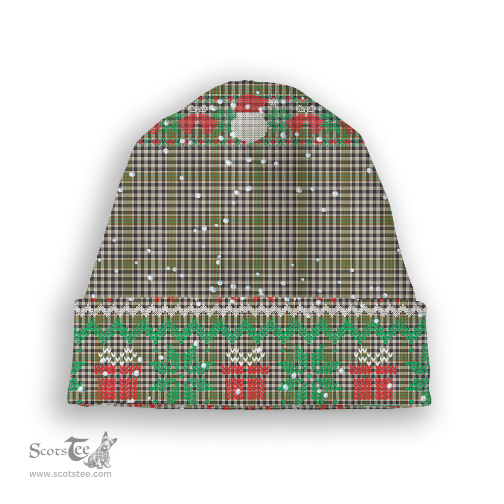 ScotsTee Shop Scottish Burns Check Tartan Plaid Christmas Deer Snowman Snowflake Bell Knit Beanie