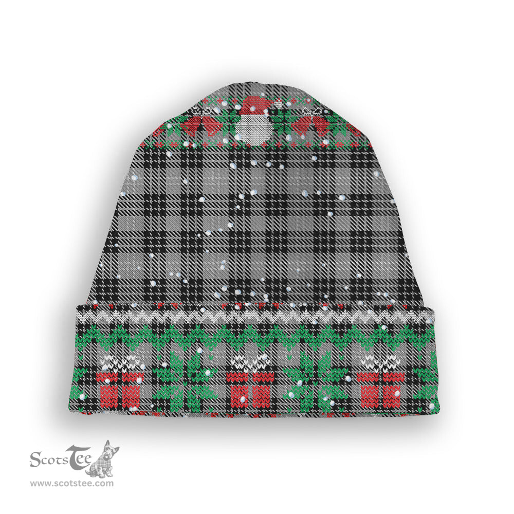 ScotsTee Shop Scottish Clan Hamilton Society Tartan Plaid Christmas Deer Snowman Snowflake Bell Knit Beanie